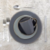 16pc Stoneware Solid Stone Dinnerware Set Gray