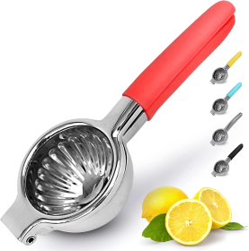 Heavy Duty Stainless Steel Lemon Squeezer (Color: RD)